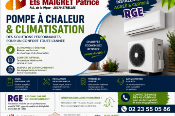 Un air agréable été comme hiver, installateur RGE agréé pompe à chaleur et climatisation